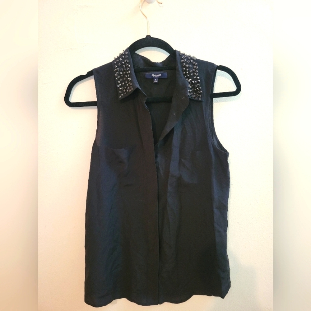 Madewell sleeveless silk top. EUC. Size‎ small
